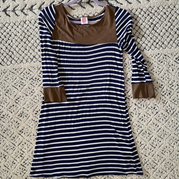 Wanna B Navy Striped Dress Size Small - Picture 1 of 7